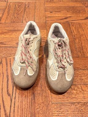 ALOHAS Beige and Cream Suede Sneakers